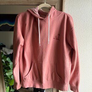 Pink Heart Pull Over Hoodie - Dusty Rose - Independent Trading Company - Medium